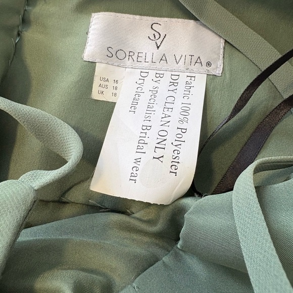 Sorella Vita Evergreen Green Bridesmaid Wedding Guest Summer Dress Plus Size 16 - Picture 4 of 11